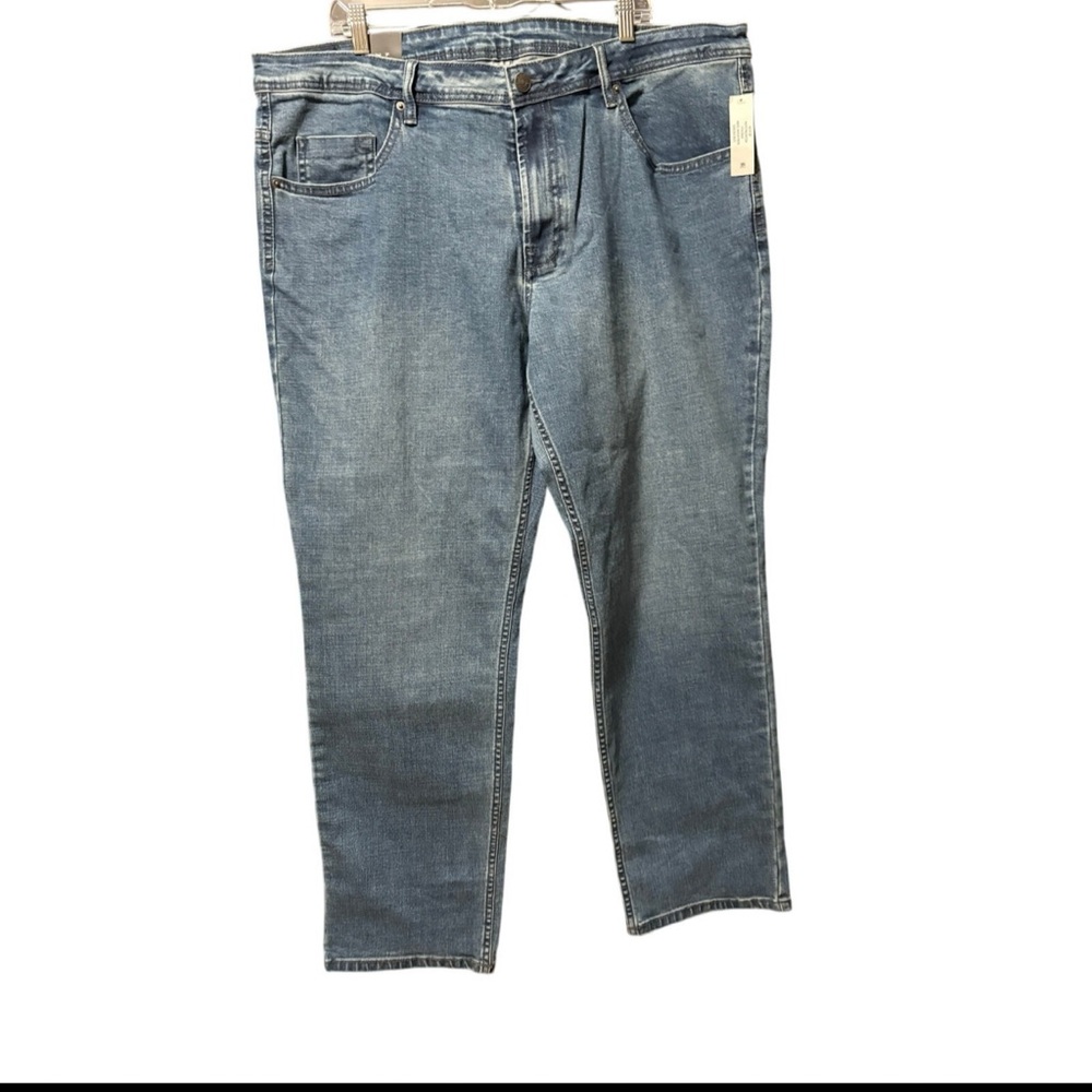 Buffalo Jeans Men 42X32 Blue Denim 5 Pocket Stretch Straight Leg Medium Wash NWT